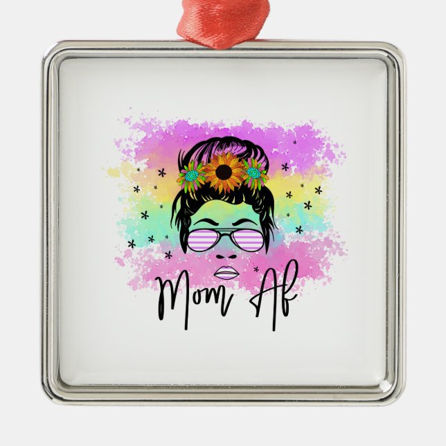 Ornamento De Metal Mãe de Af (Frente)