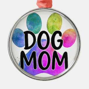 Ornamento De Metal Mãe de Cachorro colorida pata amante de animais Di