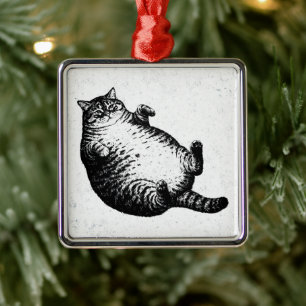 Ornamento De Metal Mãe de Gato Eu Sou Mas Carne e Osso Para Amante de