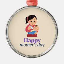 Mãe e bebê, dia de as mães feliz