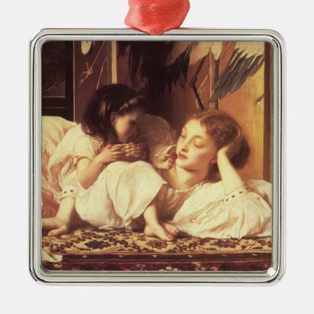 Ornamento De Metal Mãe e Criança (Mulher e Filha) (Frente)