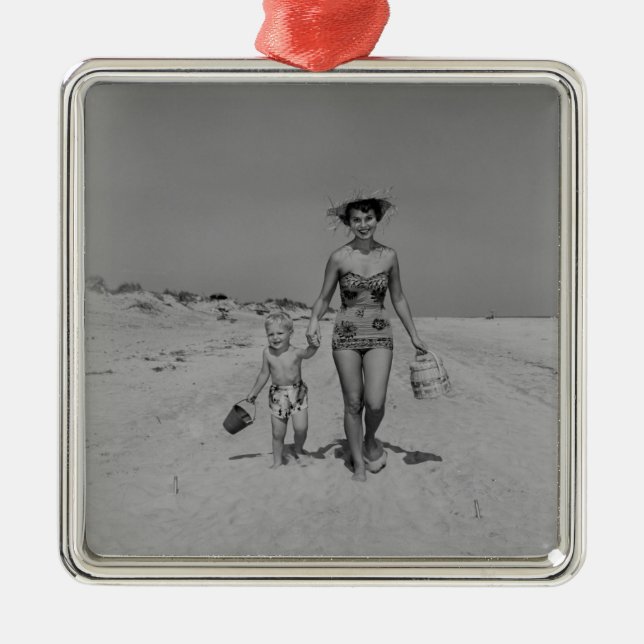 Ornamento De Metal Mãe e filho (Frente)