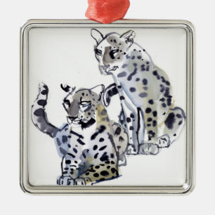 Ornamento De Metal Mãe e filho