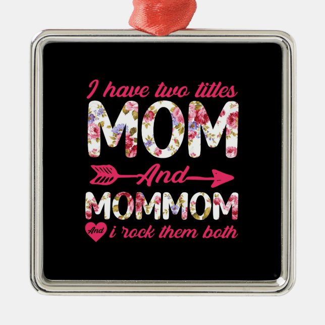 Ornamento De Metal Mãe E Mamãe Eu Os Arogo (Frente)