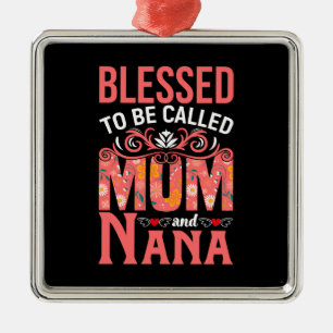 Ornamento De Metal Mãe E Nana