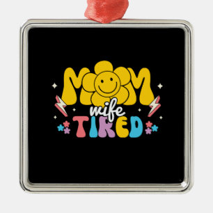 Ornamento De Metal Mãe Esposa Cansada Retro Mama
