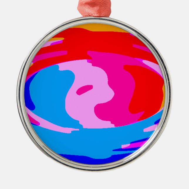 Ornamento De Metal Magia arco-íris (Frente)