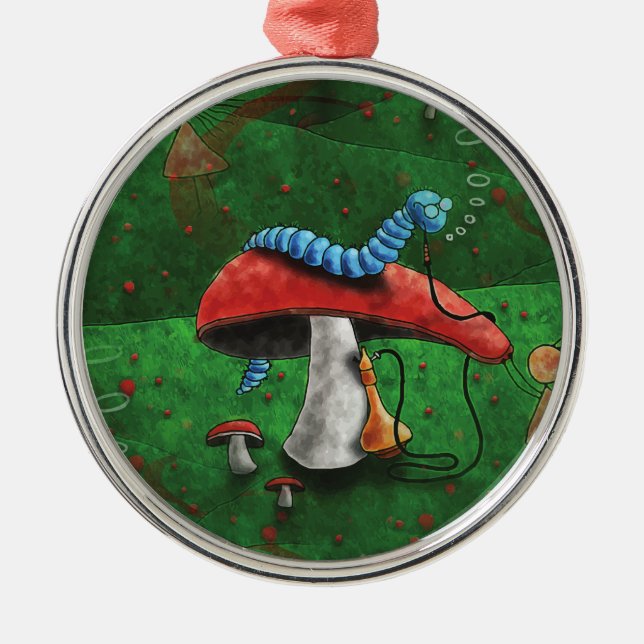 Ornamento De Metal Magic Mushroom (Frente)