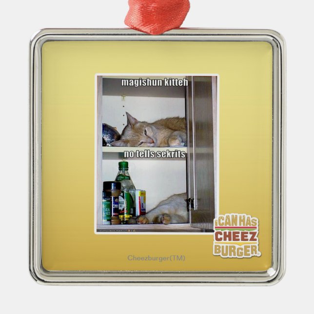 Ornamento De Metal Magishun Kitteh (Frente)