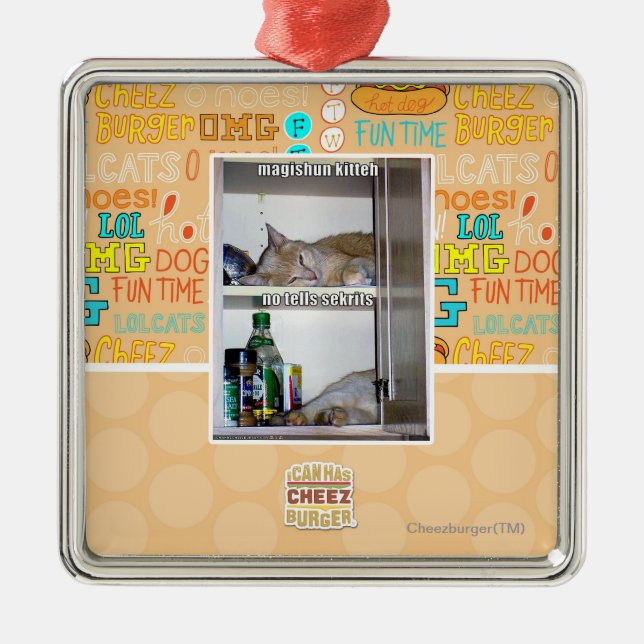 Ornamento De Metal Magishun Kitteh (Frente)