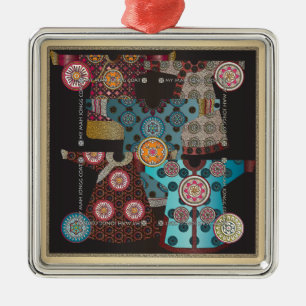 Ornamento De Metal Mah Jongg Casaco