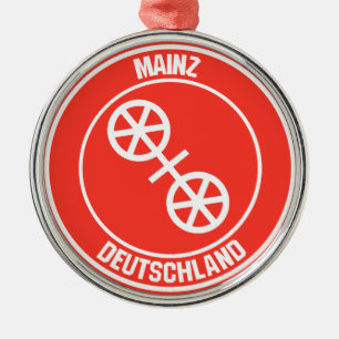 Ornamento De Metal Mainz Round Emblem