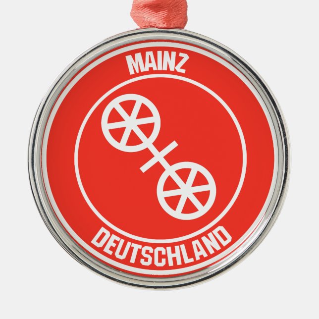 Ornamento De Metal Mainz Round Emblem (Frente)