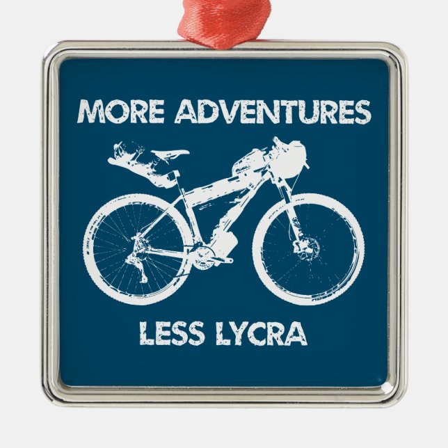 Ornamento De Metal Mais Aventuras Menos Lycra Bikepacking (Frente)