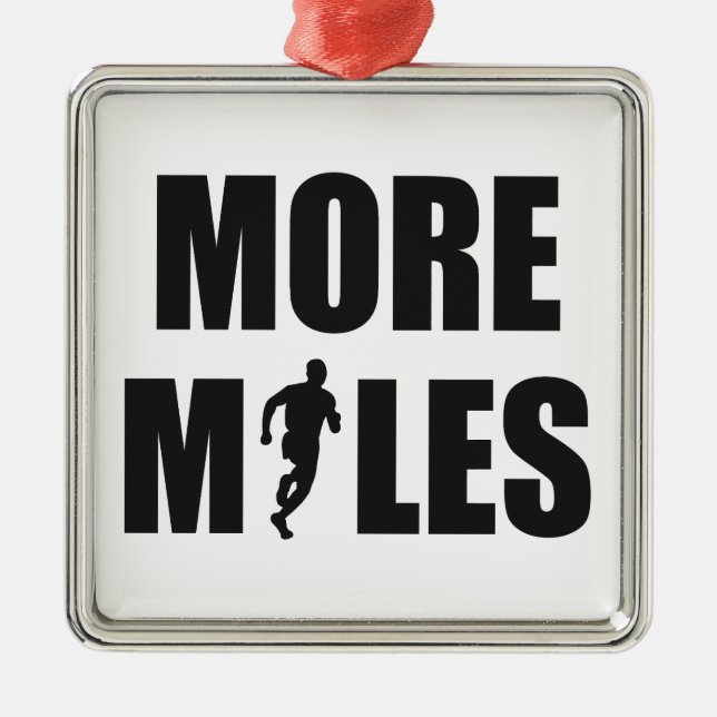 Ornamento De Metal Mais milhas em execução (Frente)