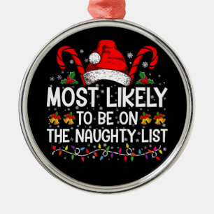 Ornamento De Metal Mais Provável de Estar na Lista Travessa de Natal