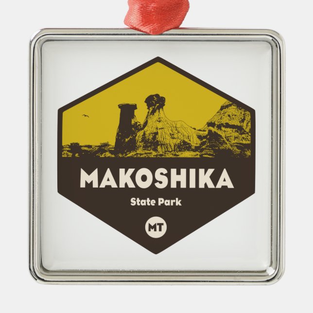 Ornamento De Metal Makoshika State Park, Montana (Frente)