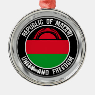Ornamento De Metal Malawi Round Emblem