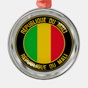Ornamento De Metal Mali Round Emblem