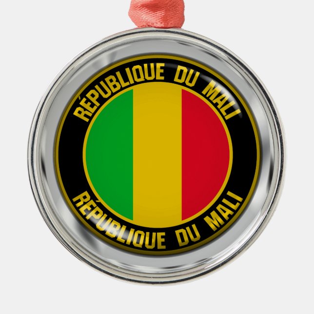 Ornamento De Metal Mali Round Emblem (Frente)