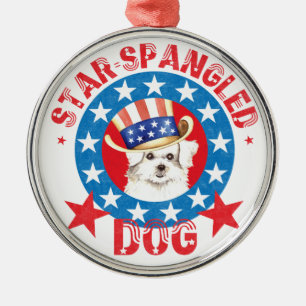 Ornamento De Metal Maltês Patriótico