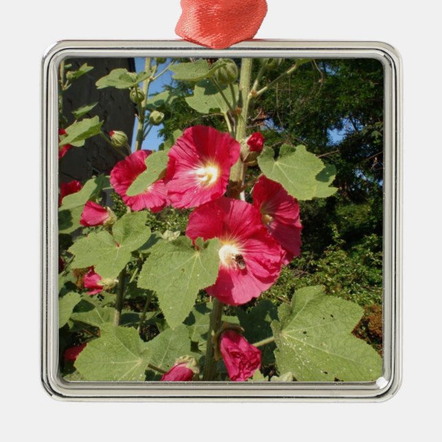 Ornamento De Metal Malvariscas Rosa (Frente)