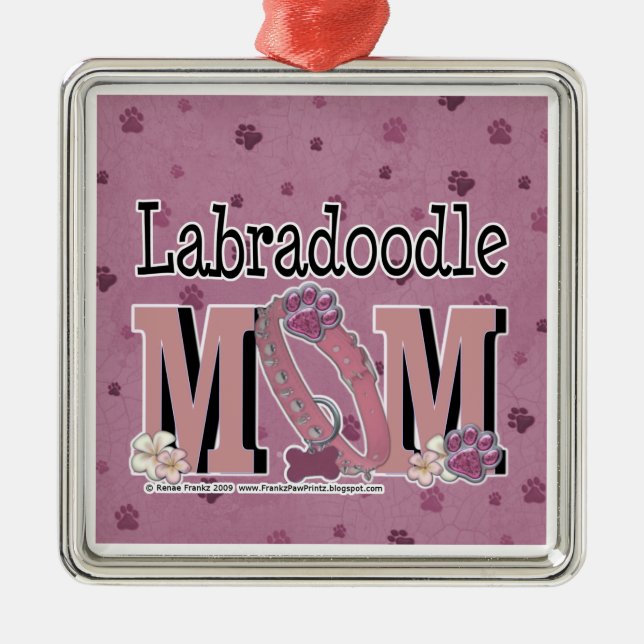 Ornamento De Metal MAMÃ de LabraDoodle (Frente)