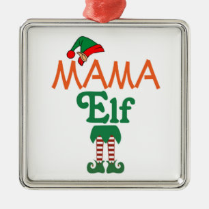 Ornamento De Metal Mamãe Elfa