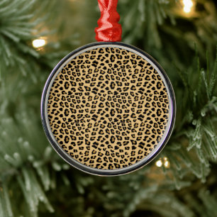 Ornamento De Metal Manchas-leopardo bonitas Padrões de Impressão de