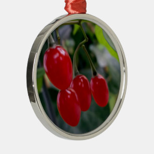 Ornamento De Metal Manchas vermelhas do outono