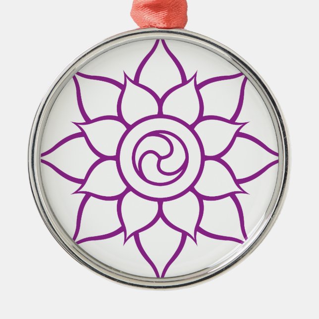 Ornamento De Metal Mandala (Frente)