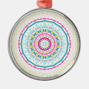 Ornamento De Metal mandala colorida