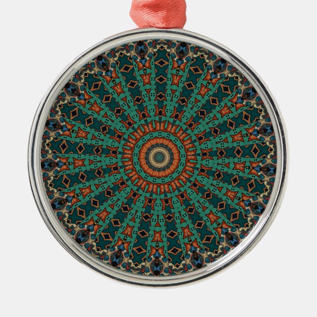Ornamento De Metal Mandala Ornament (Frente)