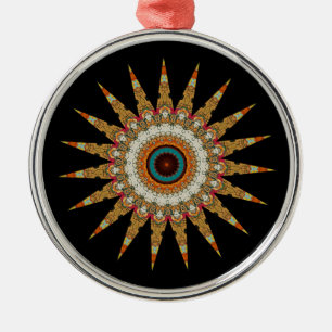 Ornamento De Metal Mandala Ornament