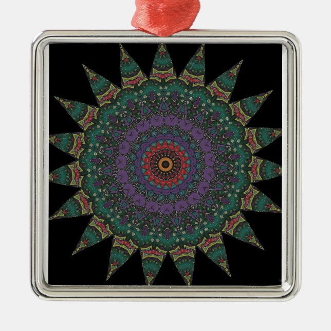 Ornamento De Metal Mandala Ornament (Frente)