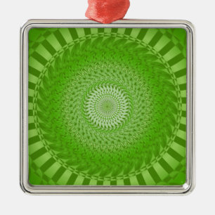 Ornamento De Metal Mandala verde do Sol