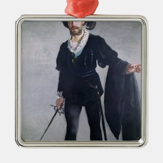 Ornamento De Metal Manet | Jean Baptiste Faure como Hamlet, 1877 (Frente)