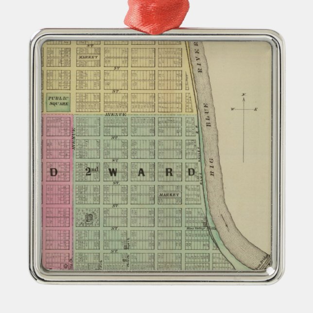 Ornamento De Metal Manhattan, Coronado, Towanda, Kansas (Frente)