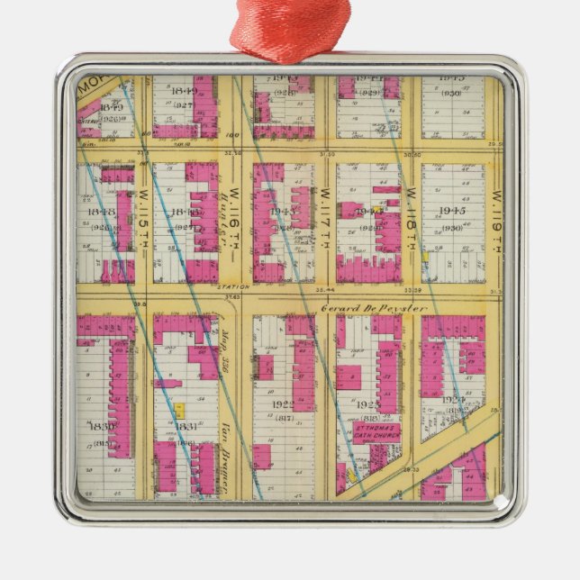 Ornamento De Metal Manhatten, New York 11 (Frente)