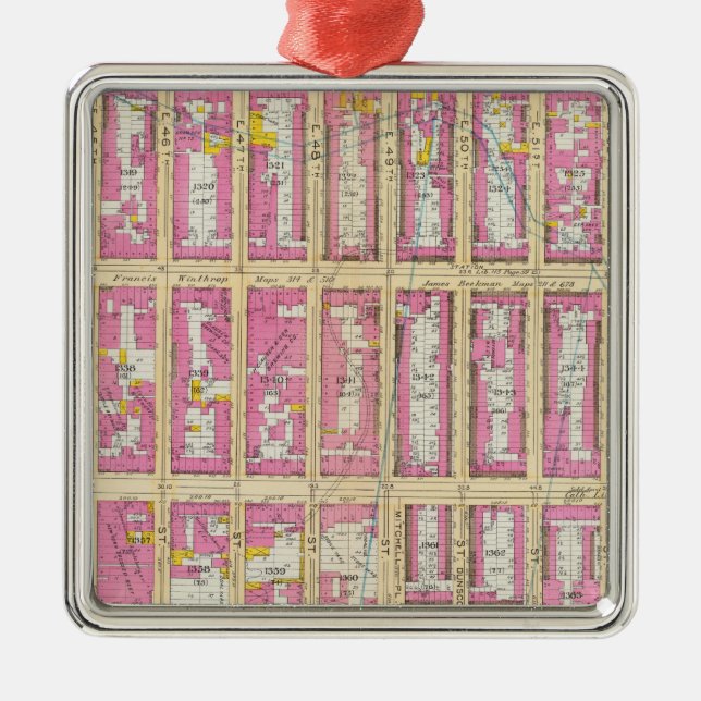 Ornamento De Metal Manhatten, New York 12 (Frente)