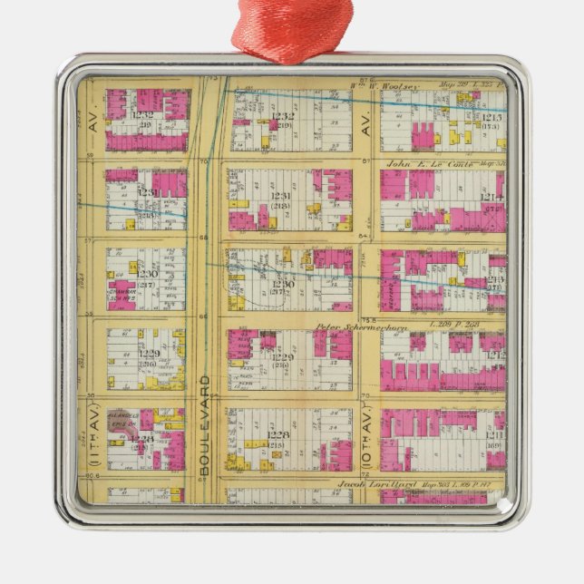 Ornamento De Metal Manhatten, New York 2 (Frente)