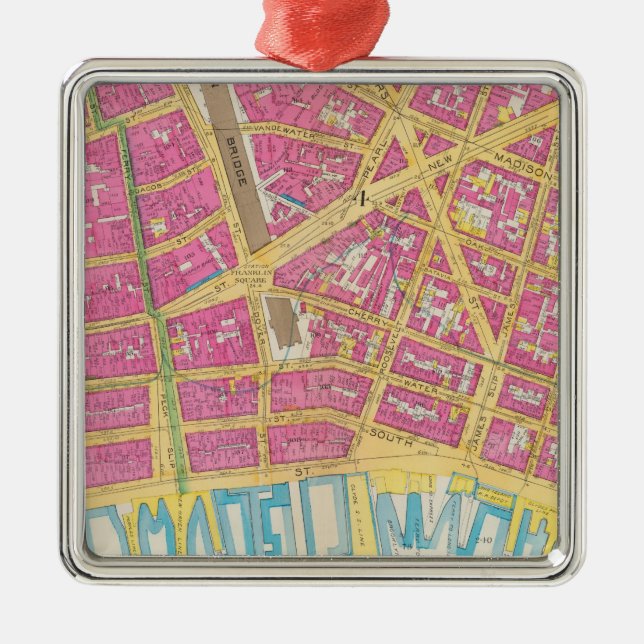 Ornamento De Metal Manhatten, New York 21 (Frente)