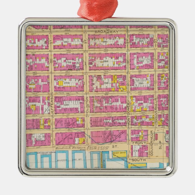 Ornamento De Metal Manhatten, New York 22 (Frente)