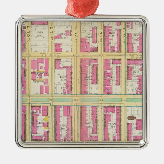 Ornamento De Metal Manhatten, New York 3 (Frente)