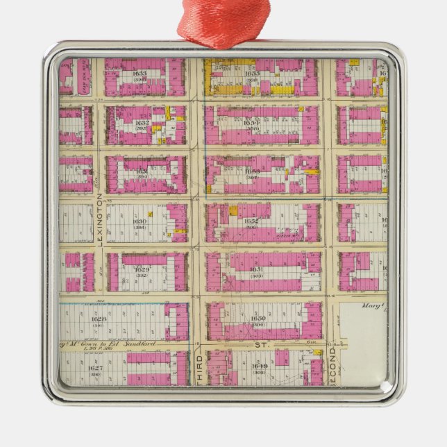 Ornamento De Metal Manhatten, Nova Iorque 16 (Frente)