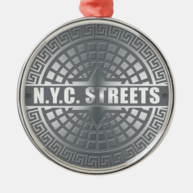 Ornamento De Metal Manhole NYC (Frente)