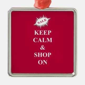 Ornamento De Metal mantenha a calma e compre