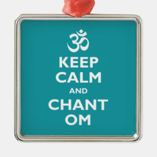Ornamento De Metal Mantenha a calma e o canto OM