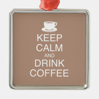 Ornamento De Metal Manter Calmo e Beber Café