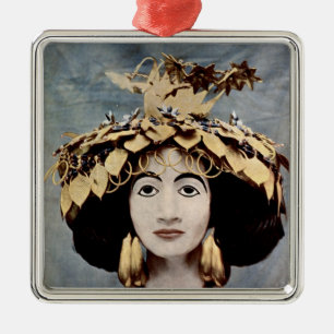 Ornamento De Metal Mantilha Sumerian vestida pelo Shub-anúncio da